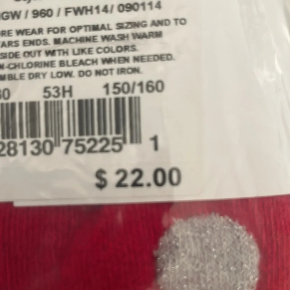Hanna Andersson red silver polka dot winter tights sz 150 160 cotton 10 12 girls
